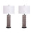 Classy Living Serpent Elegance 1Lt Table Lamp/Set of 2, Black/White