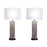 Classy Living Serpent Elegance 1Lt Table Lamp/Set of 2, Black/White