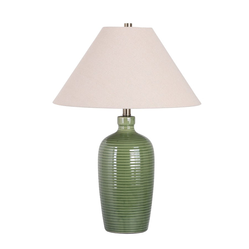 Classy Living Verdant Elegance 1Lt Table Lamp/Set of 2, Green/Natural