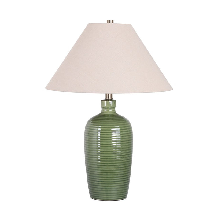 Classy Living Verdant Elegance 1Lt Table Lamp/Set of 2, Green/Natural