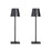 Classy Living Eclipse Aura Recharge LED Lamp/Set of 2, Black/White