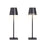 Classy Living Eclipse Aura Recharge LED Lamp/Set of 2, Black/White