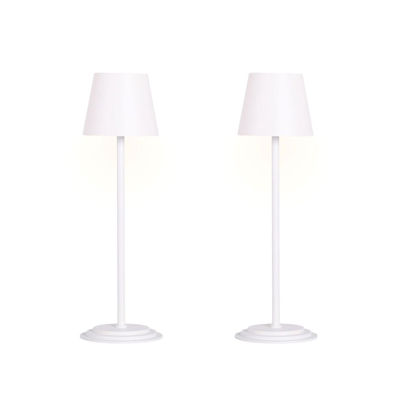 Classy Living Eclipse Aura Recharge LED Table Lamp/Set of 2, White