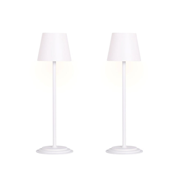 Classy Living Eclipse Aura Recharge LED Table Lamp/Set of 2, White