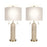 Classy Living Travertine Elegance 2Lt Lamp/Set of 2, Natural/Cream