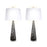 Classy Living Eclipse Radiance 1Lt Table Lamp/Set of 2, Black/White