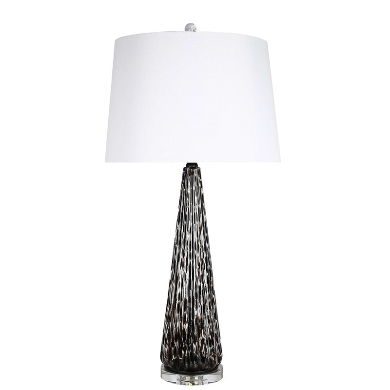 Classy Living Eclipse Radiance 1Lt Table Lamp/Set of 2, Black/White