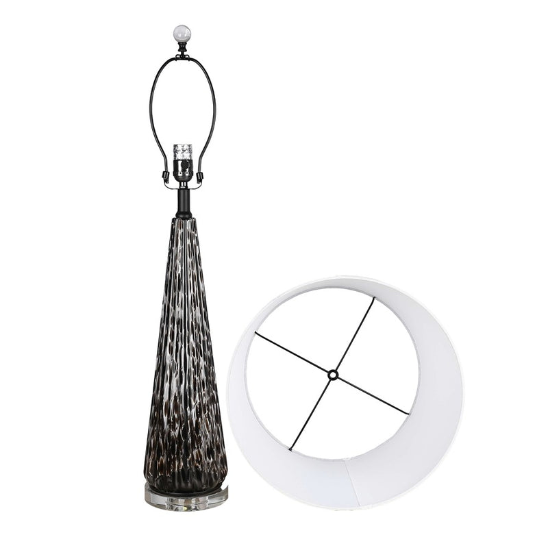Classy Living Eclipse Radiance 1Lt Table Lamp/Set of 2, Black/White