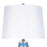 Classy Living Azure Elegance 1Lt Table Lamp/Set of 2, Blue, White/White