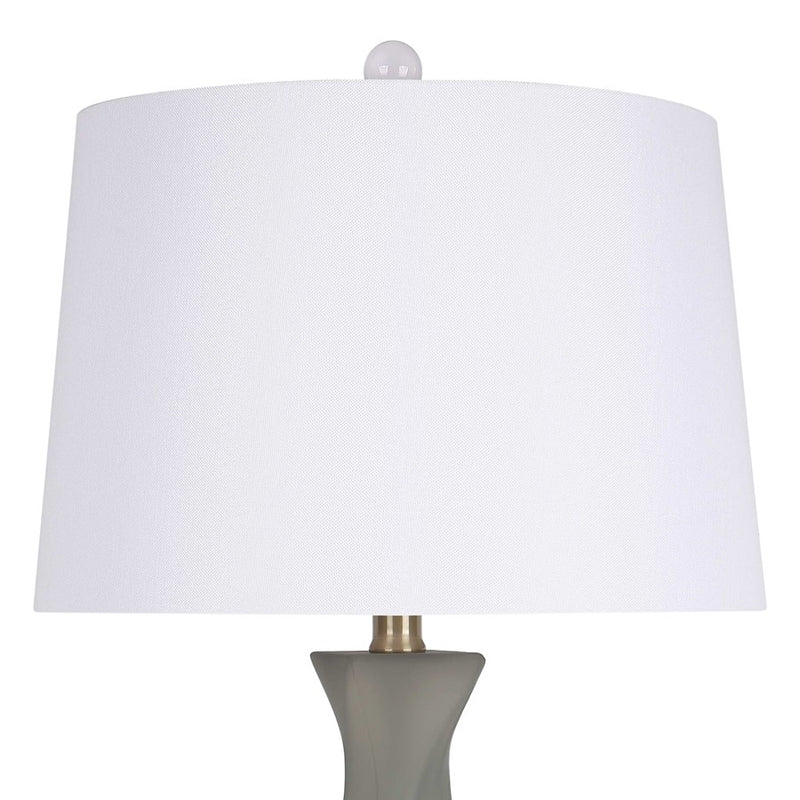 Classy Living Sage Elegance Art Glass Table Lamp/Set of 2, Sage/White