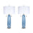 Classy Living Azure Drift 2Lt Table Lamp/Set of 2, Blue, White/White