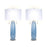 Classy Living Azure Drift 2Lt Table Lamp/Set of 2, Blue, White/White