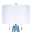 Classy Living Azure Drift 2Lt Table Lamp/Set of 2, Blue, White/White