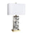Classy Living Alabaster Mosaic 1Lt Table Lamp/Set of 2, Natural/White