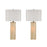 Classy Living Luminous Alabaster Lamp & Night Light Set, Natural