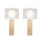 Classy Living Luminous Alabaster Lamp & Night Light Set, Natural