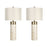 Classy Living Luminous Shell Table Lamp/Set of 2, Natural/Off White
