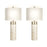 Classy Living Luminous Shell Table Lamp/Set of 2, Natural/Off White