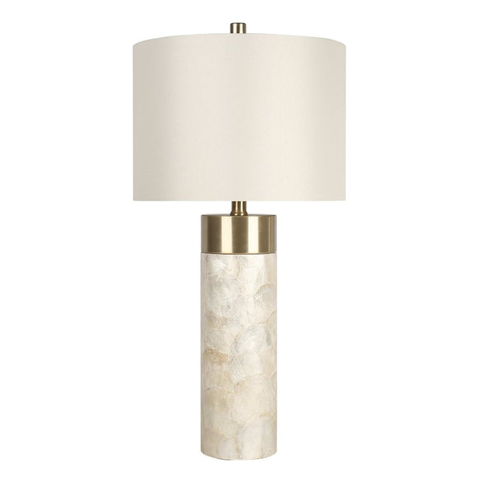 Classy Living Luminous Shell Table Lamp/Set of 2, Natural/Off White