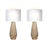 Classy Living Celestial Carve Laser Cut Lamp & Night Light Set, Tan
