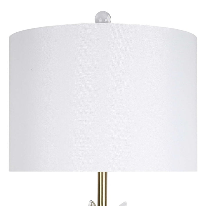 Classy Living Crystal Bloom 1Lt Table Lamp/Set of 2, Gold/White