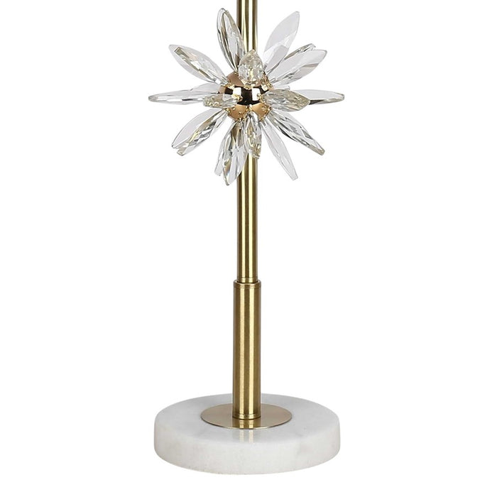Classy Living Crystal Bloom 1Lt Table Lamp/Set of 2, Gold/White