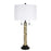 Classy Living Twist Elegance 2Lt Table Lamp/Set of 2, Black, Gold/White