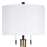 Classy Living Twist Elegance 2Lt Table Lamp/Set of 2, Black, Gold/White