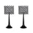 Classy Living Crystal Lattice Radiance Table Lamp/Set of 2, Black/Clear
