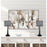 Classy Living Crystal Lattice Radiance Table Lamp/Set of 2, Black/Clear