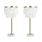 Classy Living Tassel Elegance 1Lt Table Lamp/Set of 2, Gold/White