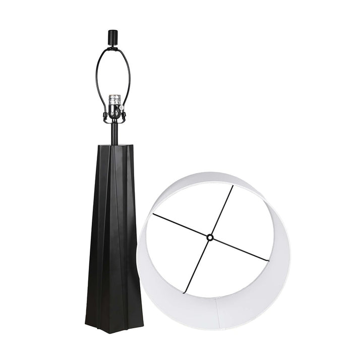 Classy Living Obsidian Glo 1Lt Table Lamp/Set of 2, Black/White