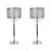 Classy Living Crystal Elegance 1Lt Table Lamp/Set of 2, Nickel/Clear