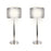 Classy Living Crystal Elegance 1Lt Table Lamp/Set of 2, Nickel/Clear