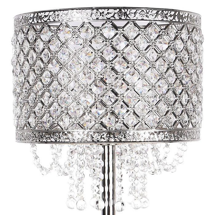 Classy Living Crystal Elegance 1Lt Table Lamp/Set of 2, Nickel/Clear