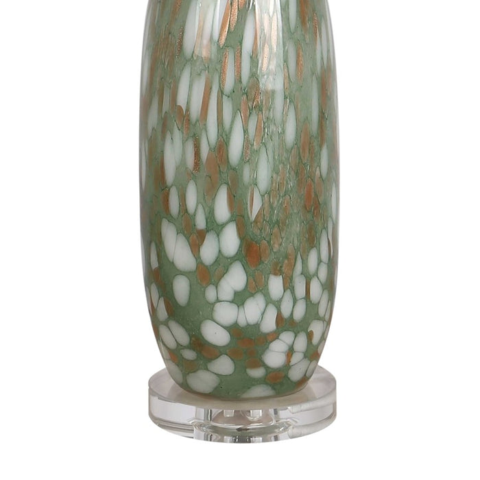 Classy Living Verdant Glow 1Lt Table Lamp/Set of 2, Green/White