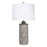 Classy Living Geometric Harmony 1Lt Table Lamp/Set of 2, Brown, White