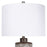 Classy Living Geometric Harmony 1Lt Table Lamp/Set of 2, Brown, White
