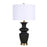 Classy Living Elegance Radiance 1Lt Table Lamp/Set of 2, Black/White