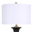 Classy Living Elegance Radiance 1Lt Table Lamp/Set of 2, Black/White