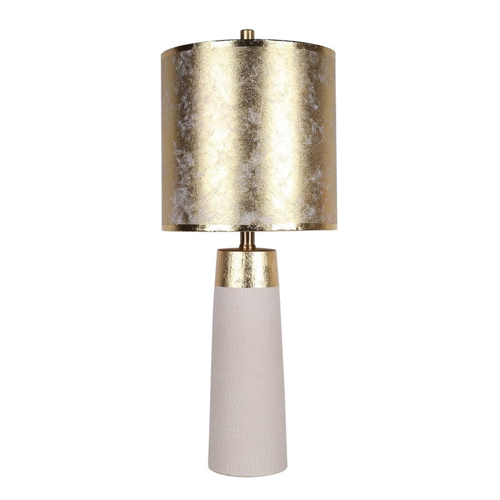 Classy Living Luxe Radiance 1Lt Table Lamp/Set of 2, White/Gld