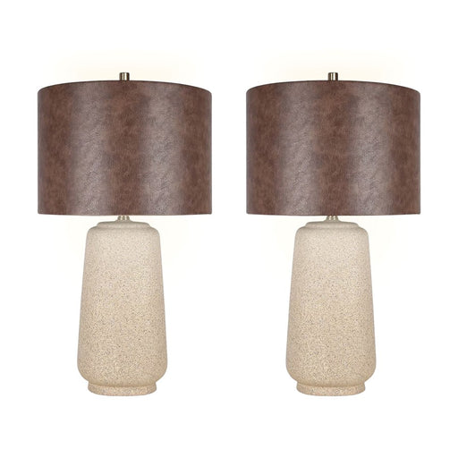 Classy Living Rustic Harmony 1Lt Table Lamp/Set of 2, Natural/Brown