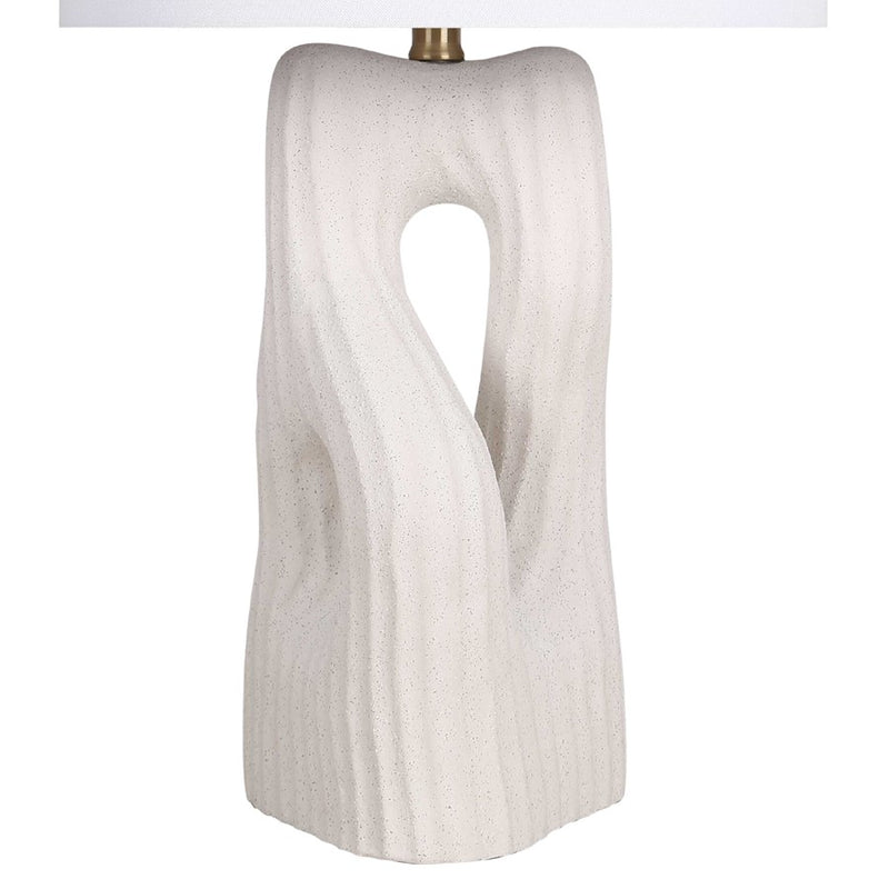 Classy Living Eclipse Harmony Ceramic 1Lt Table Lamp/Set of 2, White