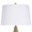 Classy Living Golden Apex Ceramic 1Lt Table Lamp/Set of 2, Gold/White