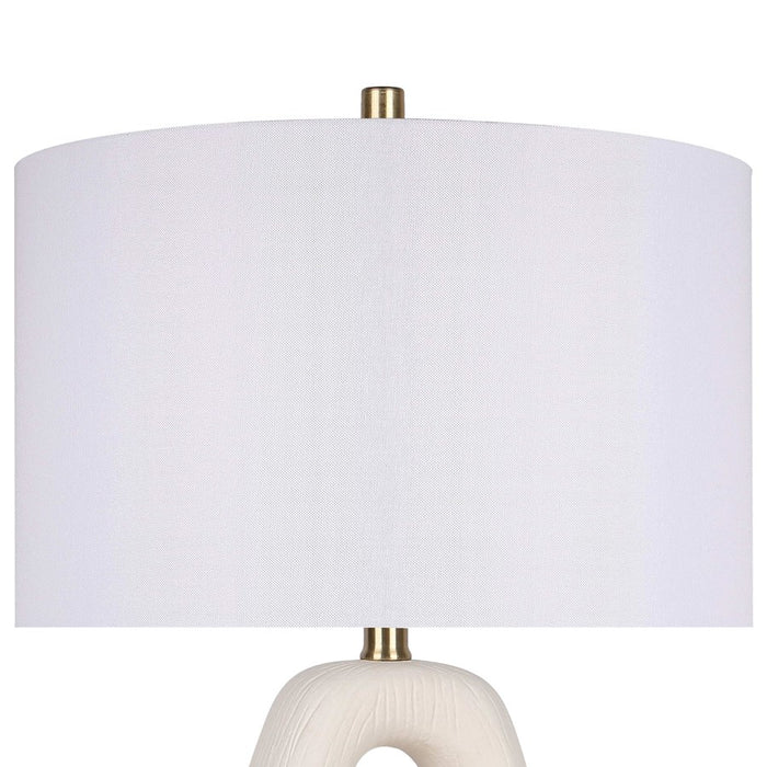 Classy Living Serenity Loop Ceramic 1Lt Table Lamp/Set of 2, White