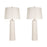 Classy Living Calming Flow 1Lt Table Lamp/Set of 2, White/Off White