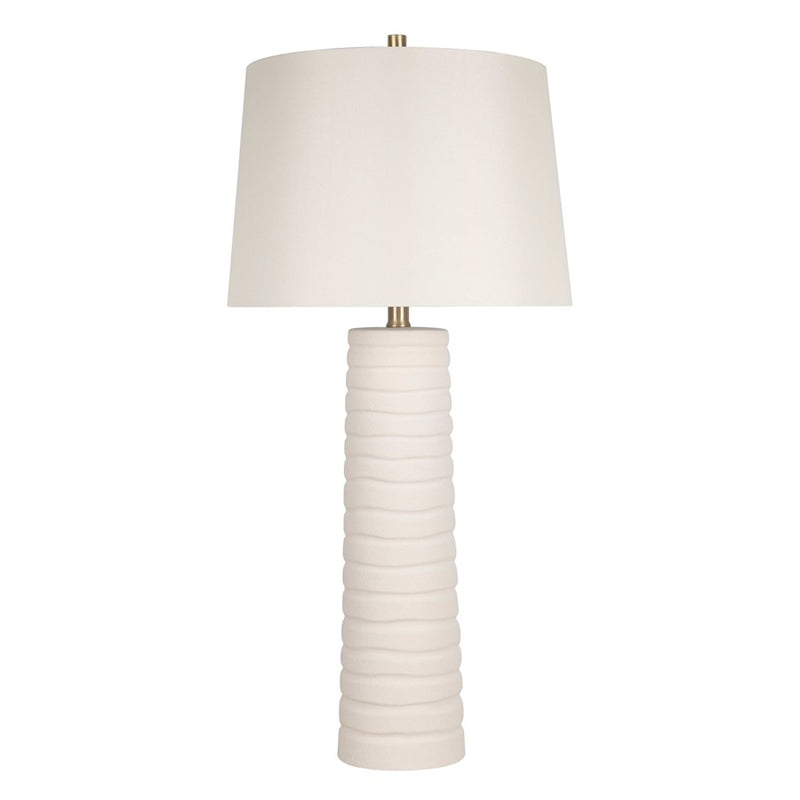 Classy Living Calming Flow 1Lt Table Lamp/Set of 2, White/Off White