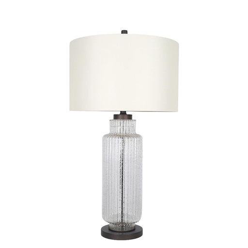 Classy Living "Lumina Ripple", Clear Glass With Gold Flecks/Oil Brz