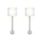 Classy Living Urban Sphere 1Lt Table Lamp/Set of 2, Black/Off White