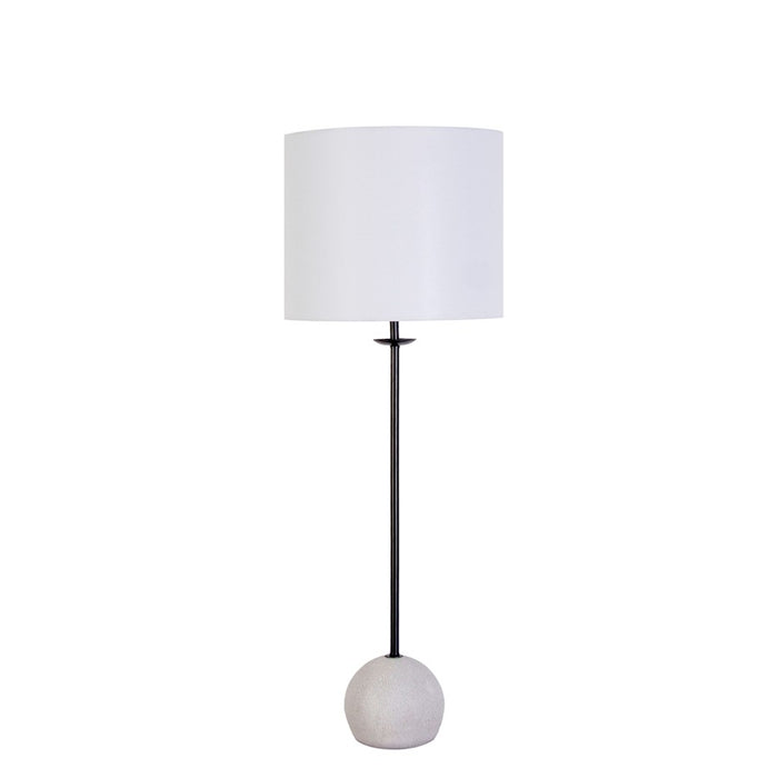Classy Living Urban Sphere 1Lt Table Lamp/Set of 2, Black/Off White